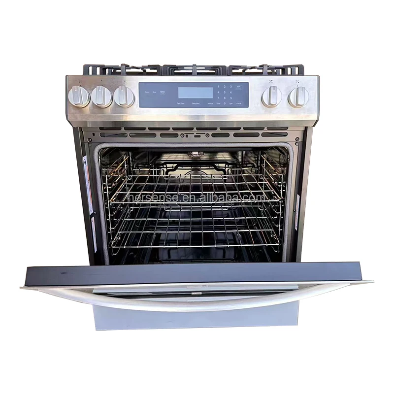 

Touch Controls Oven 30 In. Electric Professional Range with Tilt Panel Self-Cleaning 240V in Stainless-Steel Oven Air Fryer