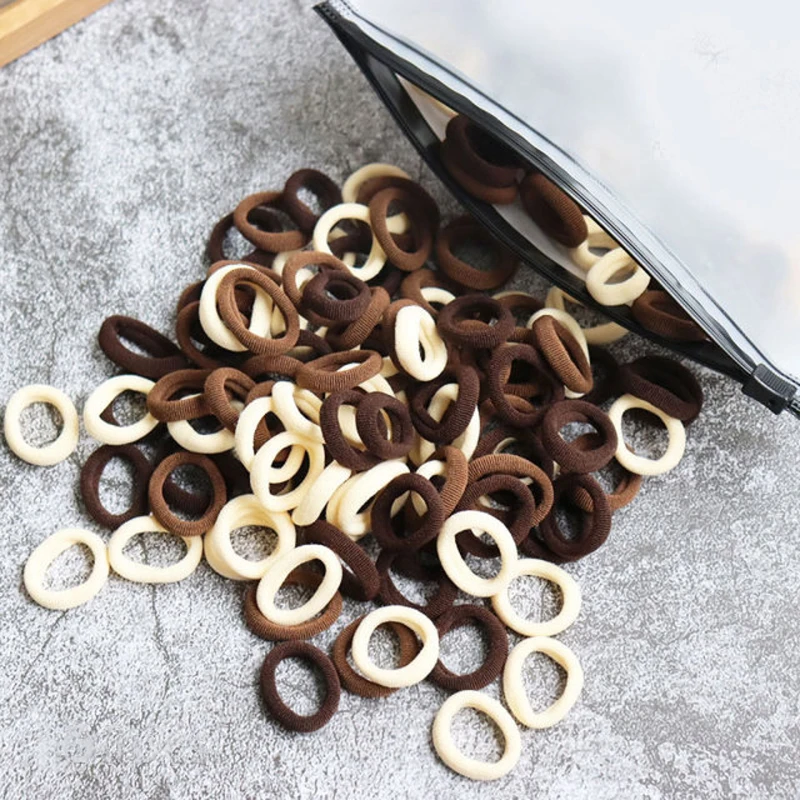 50/100 Stück Kinder elastische Haarbänder Mädchen Gum Scrunchie Gummiband für Kinder Nylon Haargummis Stirnband Baby Haarschmuck – Detail 6
