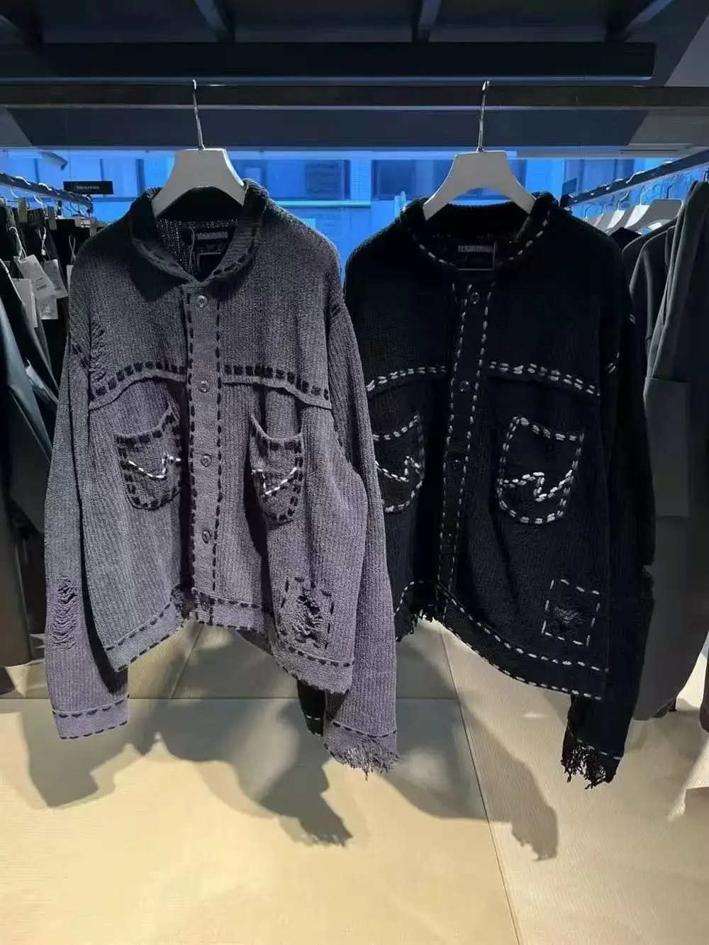 

NEIGHBORHOOD × HINGERIN PG1 SAVAGE Vintage-Strickpulloverjacke