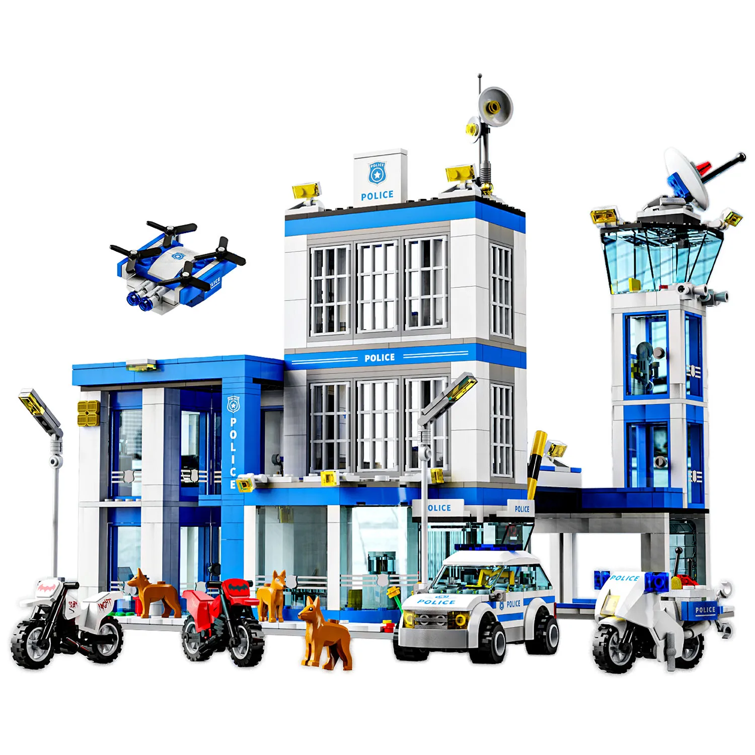 City Police Station Building Sets, 833pcs City Police Sets Toy Building Bricks Kit,Toy Building Kit Gift for Kid Boy Ages 6-12