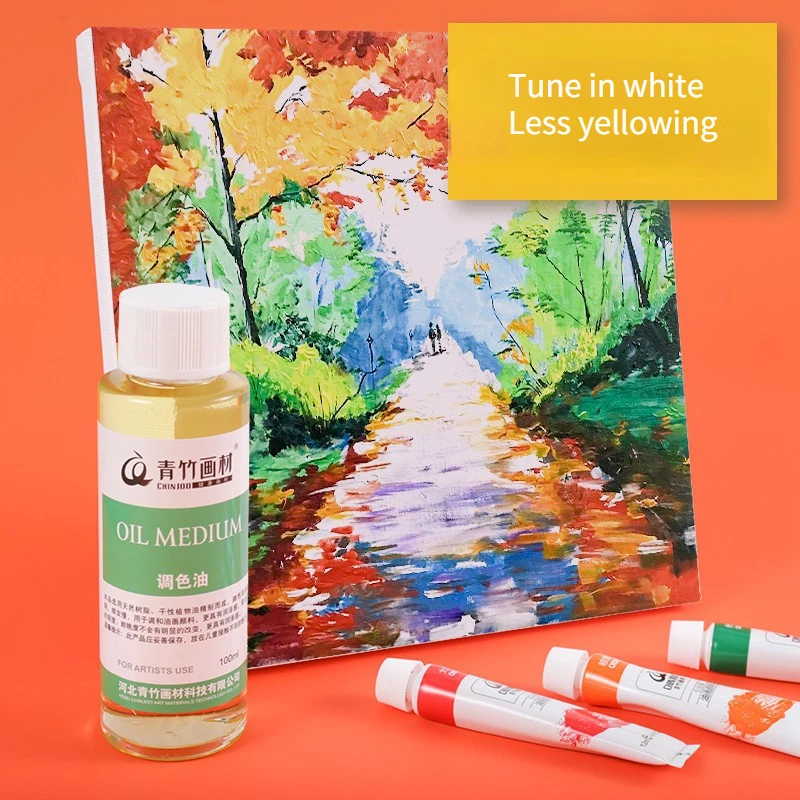 100ML Oil Painting Blending Liquid Thinner Odorless Oil Painting Medium Color Pen Cleaning Tool Liquid Art Supplies