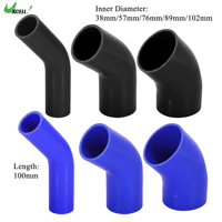 UXCELL 38mm/57mm/76mm/89mm/102mm ID 45 Degree Silicone Reducer Hose Silicone Hose Coupler Intercooler Tube 100mm Length