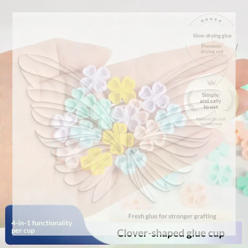 100 Pcs Disposable Eyelash Glue Cup Holder Tattoo Pigment Eyelash Extension Makeup Women Lash Supplies