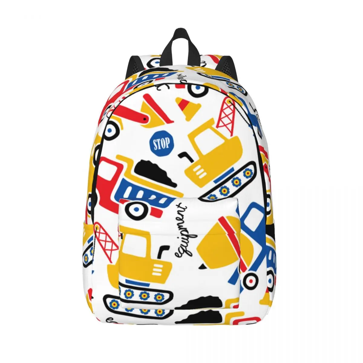 

Construction Cars Cartoon Backpack Unisex Travel Bag Schoolbag Bookbag Mochila