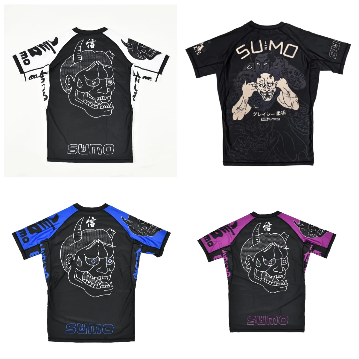 2026 New BJJ Compression Shirt – Available in Multiple Colors Sleeve MMA Training Tee with Hannya Demon Mask Family Matching