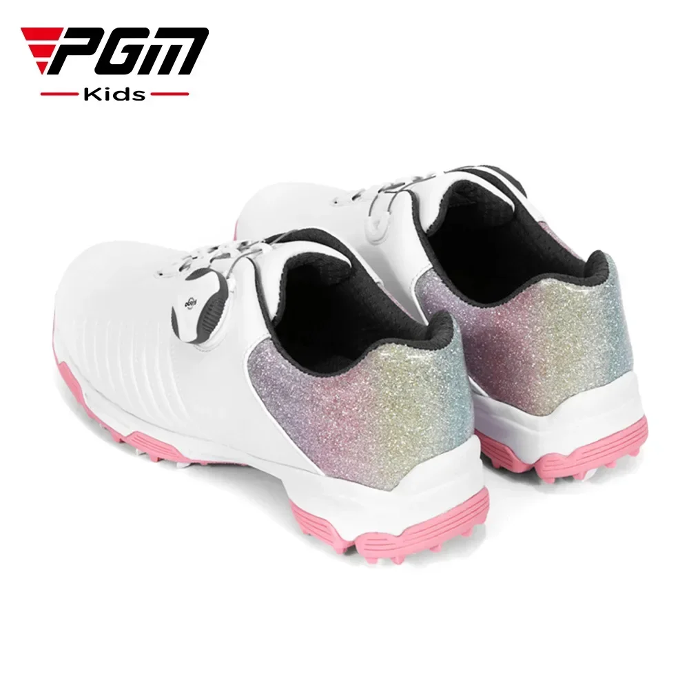 Breathable PGM Girls Sneakers Kids Golf Shoes Waterproof Turnbuckle Sneakers Kids Shoes