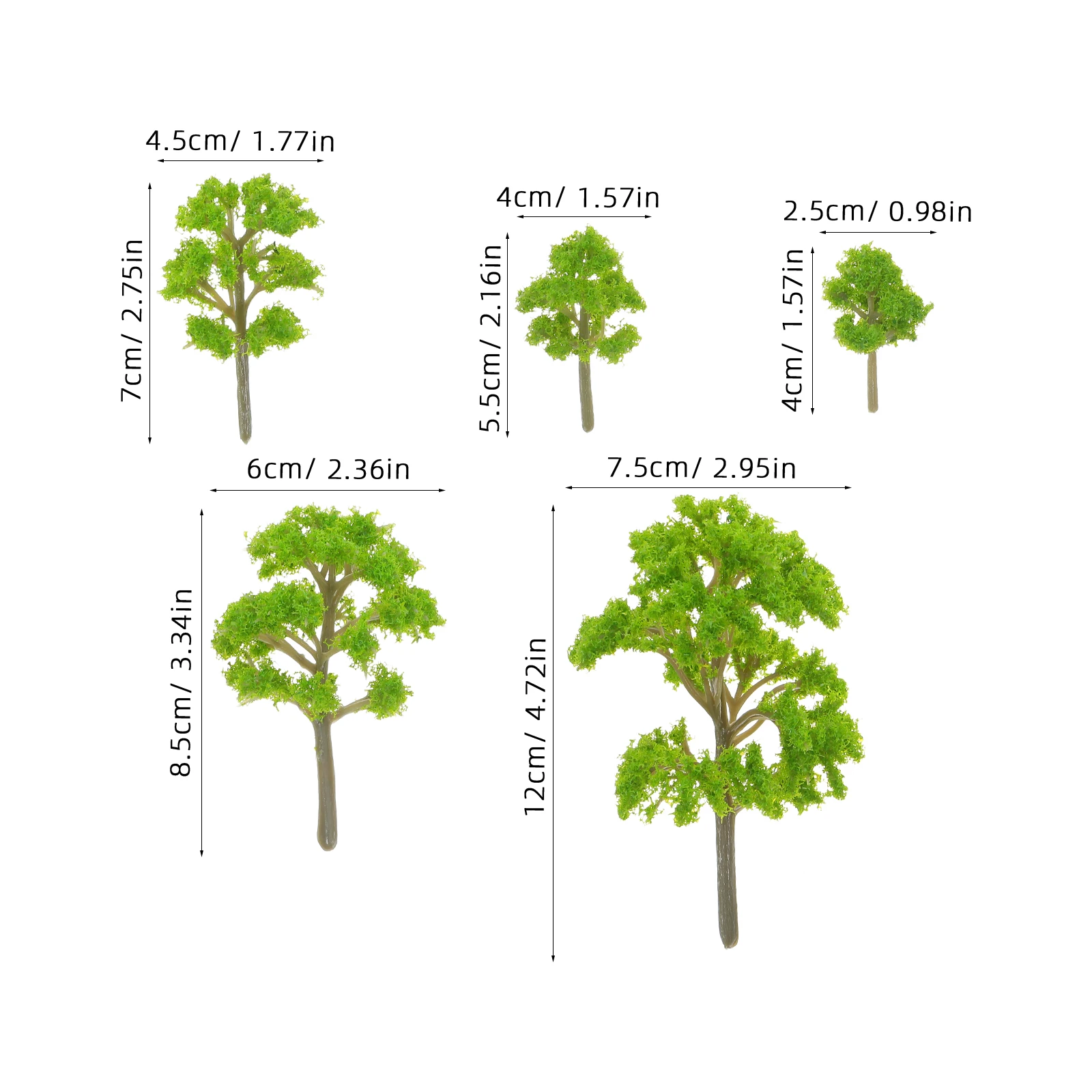 20 pièces Mini arbres de table de sable, décorations de paysage miniature artificielles pour projets d'artisanat DIY, décoration de bureau à domicile, éducatif pour enfants