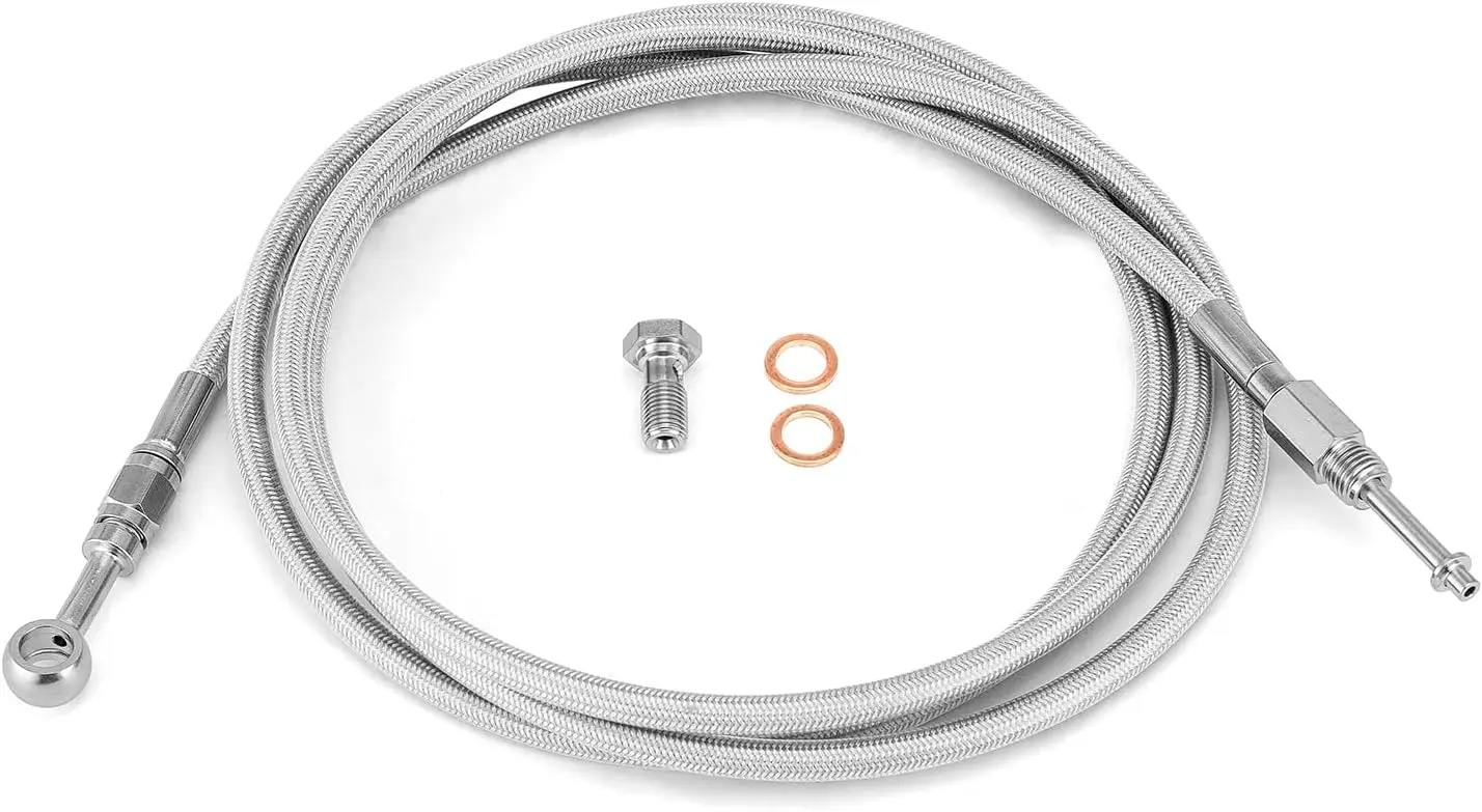 

Удлиненная 6-дюймовая удлиненная гидравлическая линия сцепления для руля 12–14 дюймов, совместимая с Harley CVO Touring Road Street Electra Glide 2