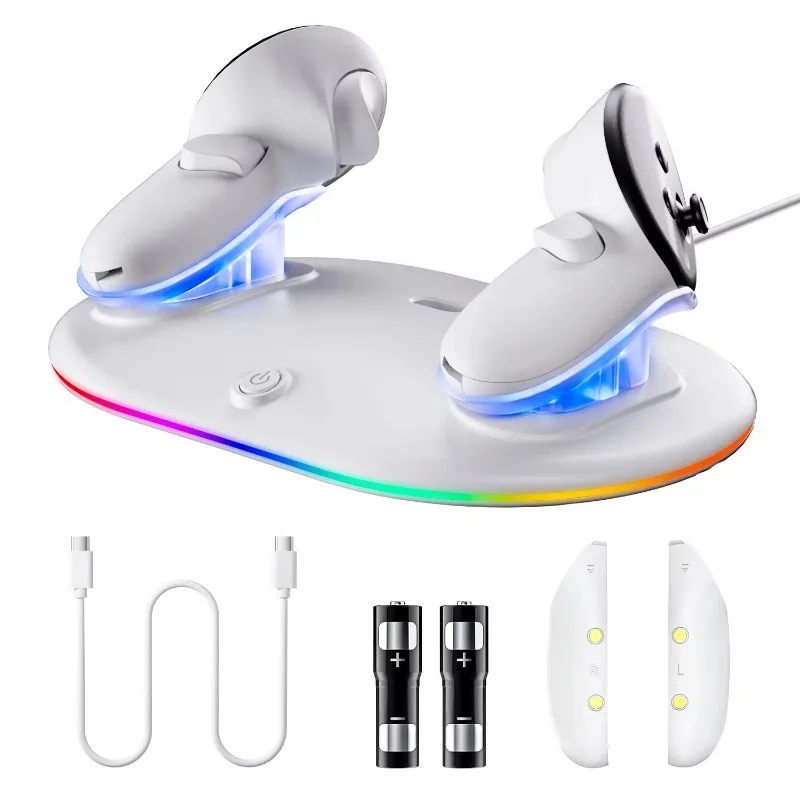 Gaming Controller Dock Station for  3/3S VR Charging Base for Oculus Quest 2 Game VR Headset Glasses Charging Stand