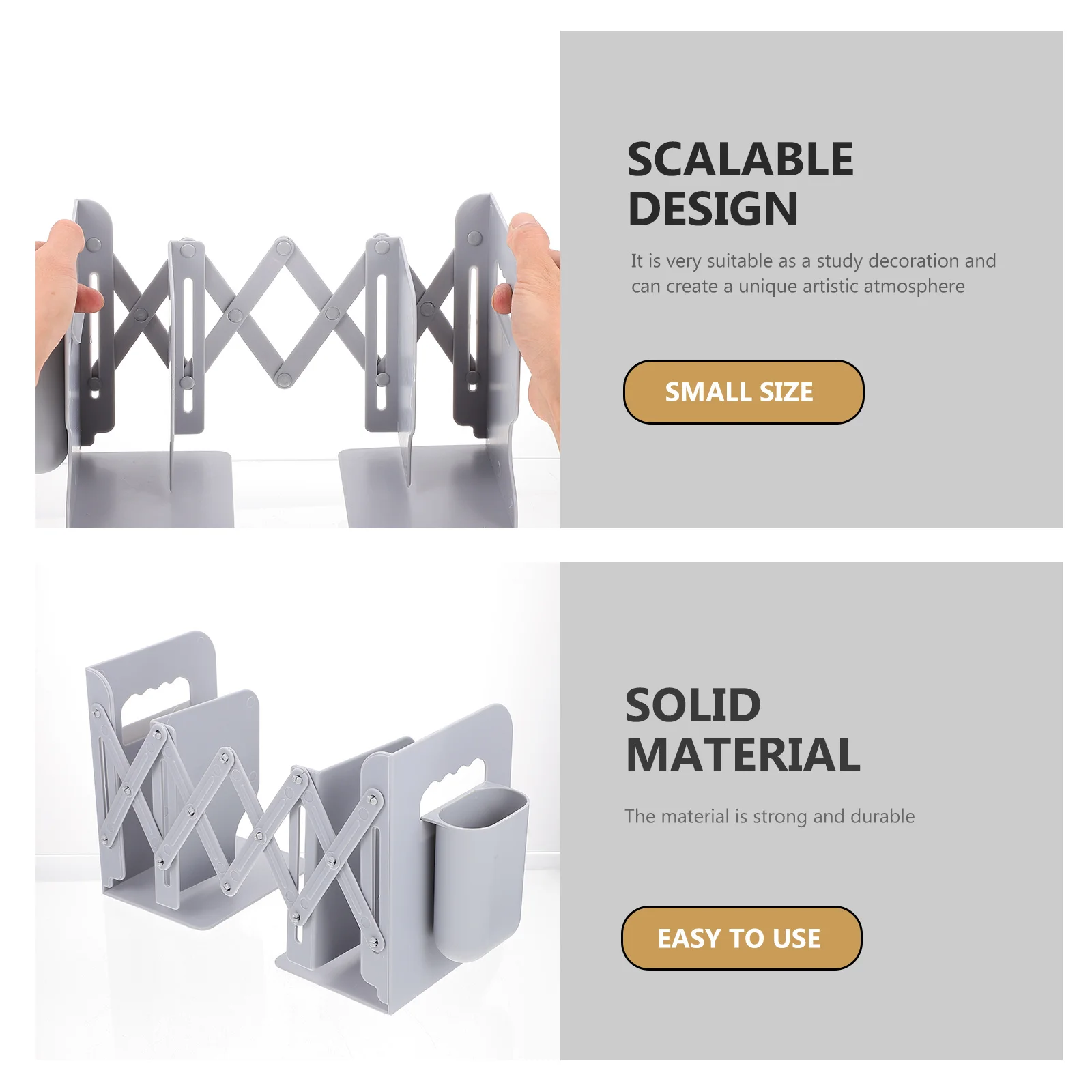 مجموعة واحدة من حامل حامل الكتب لتخزين رف المكتب، تصميم إبداعي بسيط، رف منظم كتب بلاستيكي عالي التحمل للمكتب المنزلي #6
