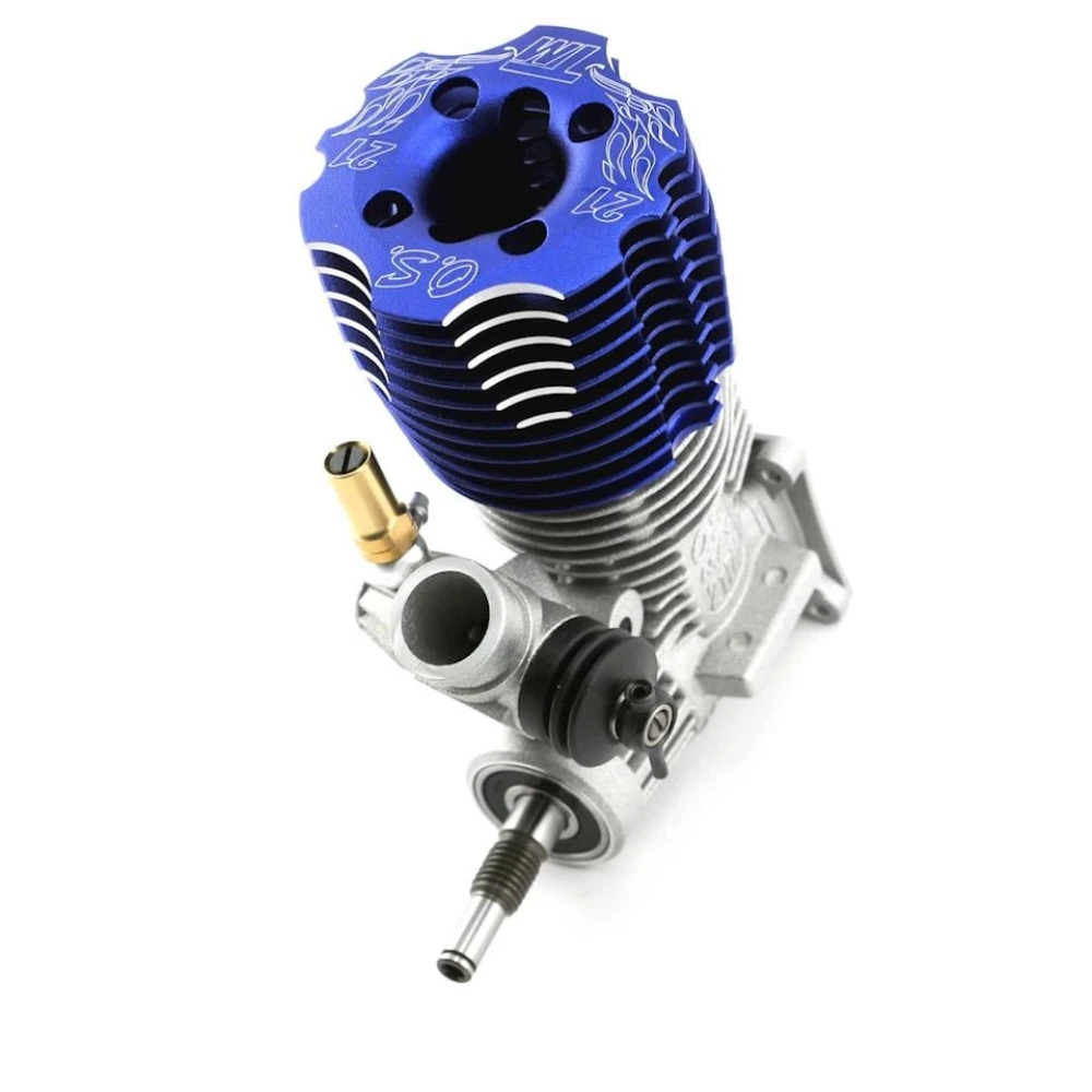O.S. Engine 21TM MAX-21TM-T Nitro Monster Truck Engine with Revo Slayer T-Maxx Manifold for RC Off-Road Car Model Engine