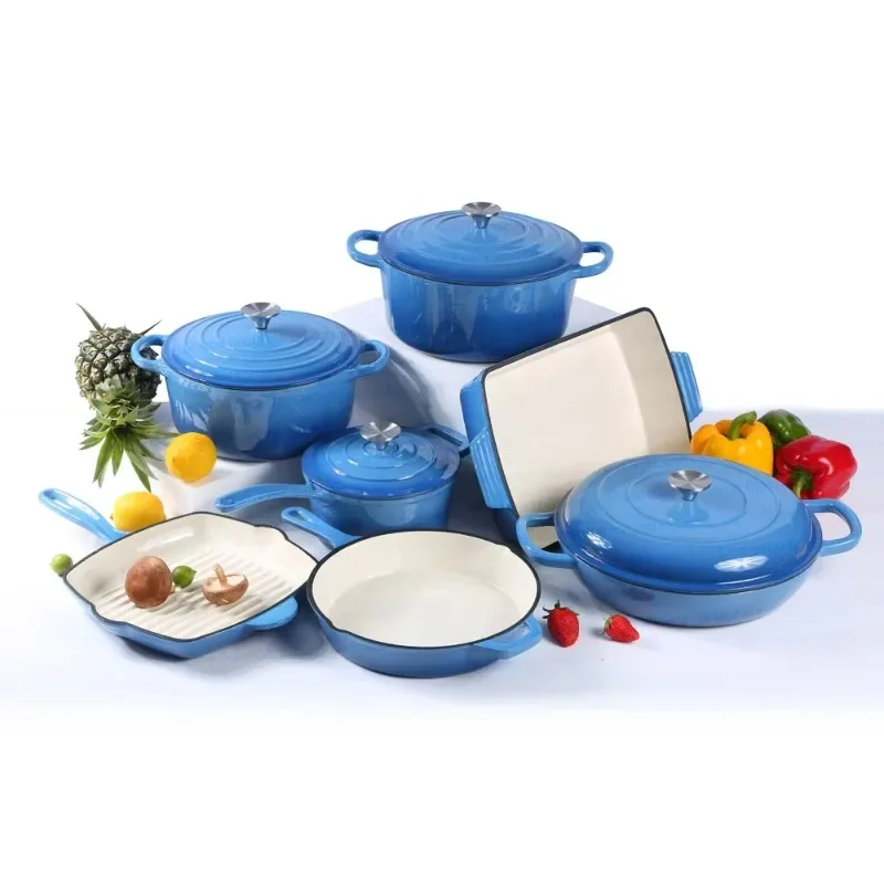 Enamel cast iron cookware Cooking pot Casserole set Kitchenware