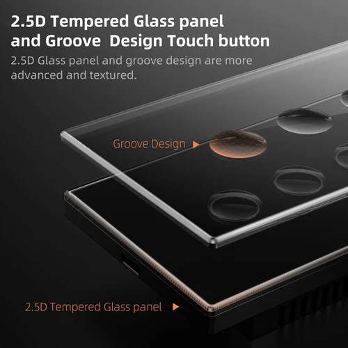 Imagen 2 del producto AVATTO Tuya Zigbee interruptor de ranura inteligente cable neutro requerido 1/2/3/4 Gang luz WiFi Interruptor táctil funciona con Alexa Google Home
