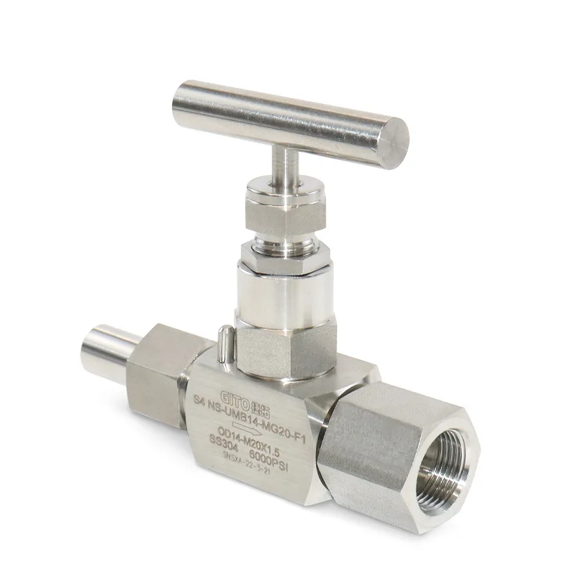 

Pressure Gauge Globe Valve SS316L Stainless Steel Pressure Gauge Valve Instrument Needle Globe Valve