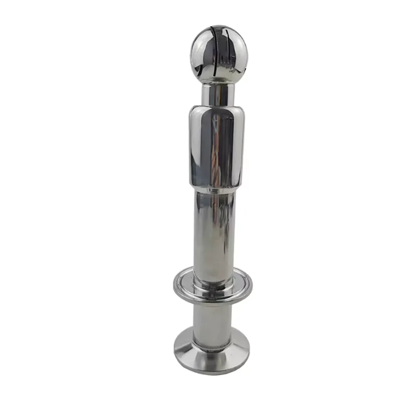 304 Stainless Steel Double Chuck Cleaning Ball Hygiene Grade Clamp Type Quick Connect Rotary Spray Cleaning Tank Cleaning Ball