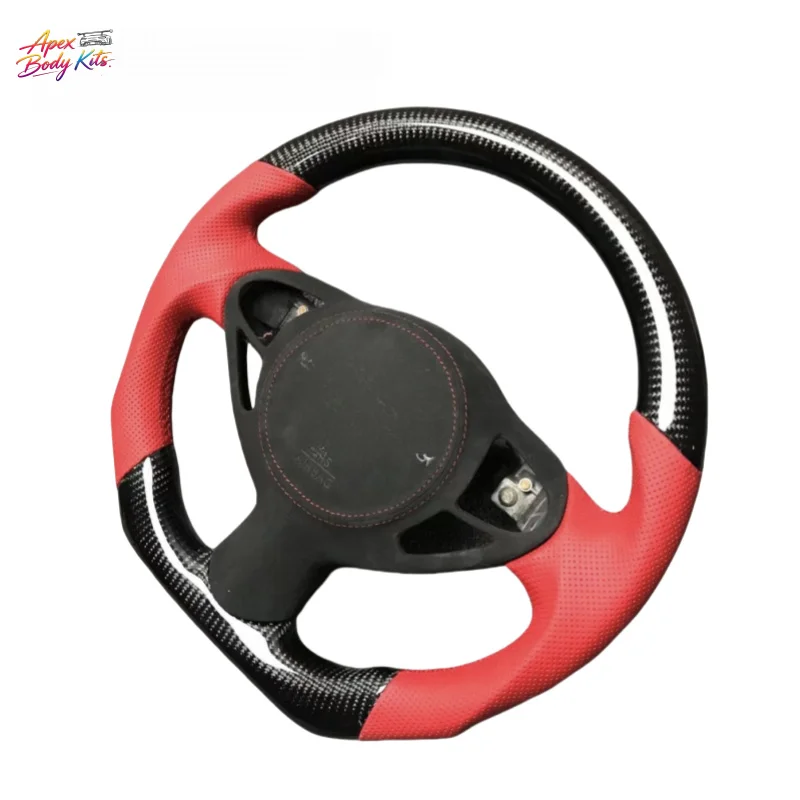 for Nissan Sylphy 350z Teana Racing Sport Flat Bottomed Carbon Fiber Leather Steering Wheel Upgrade Customized Modification