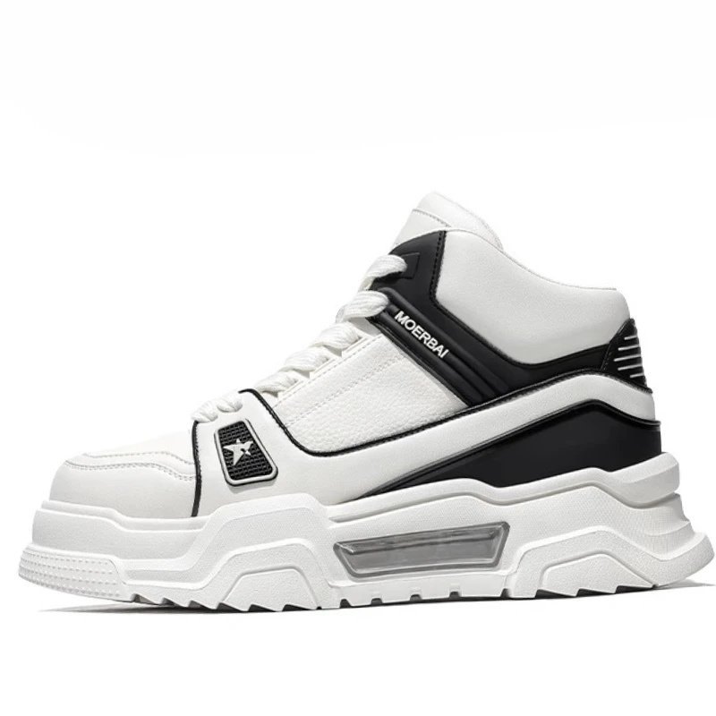

High Top Casual Board Shoes for Men's Sneakers Versatile Height Increasing Shoes Comfortable Breathable Thick Soled Sports Shoes