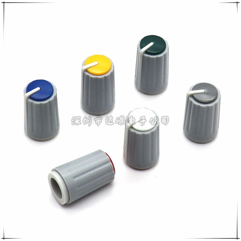 10PCS 10.5×18MM PlasticKnob Cap Potentiometer Sound card volume Mixer knob cap Knob D-Shaped 270℃ Inner Hole 6mm
