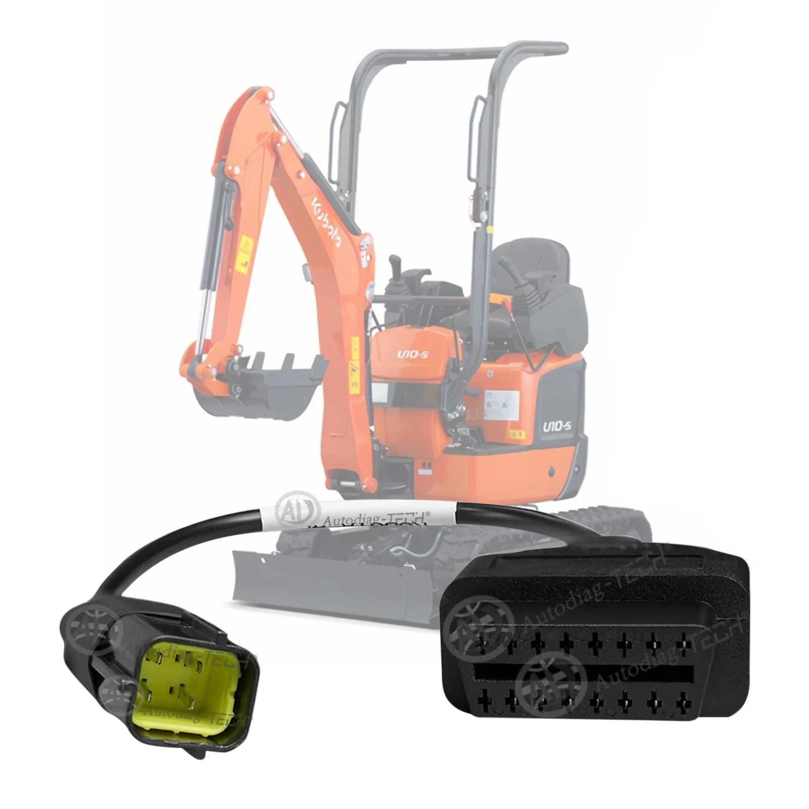 4-Pin-zu-OBD2-Kabel für Kubota Diagmaster Scanner für Python-Schnittstelle Kubota Takeuchi Diagnosekabel für KUBOTA OBD2-Adapterkabel – Detail 2