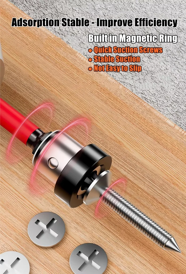 Magnetische Positionierung Schraubendreher-Bits für Trockenbauschrauben Lokalisierungs-Bitkopf für Gipskartonplatten präzise Bohrwerkzeuge perfekt für Bau-, Montage- und DIY-Projekte – Detail 5