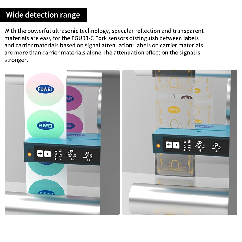 Imagem -04 - Fuwei-sensor Ultrassônico para Labeler Transparente ou Detecção de Metal Fgu03-c