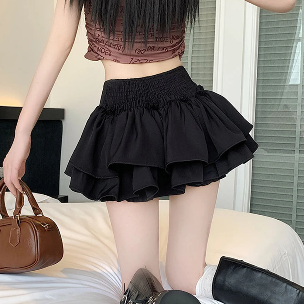 กระโปรงป้องกันแสงแดด กระโปรงเอวสูงสำหรับแฟชั่นฤดูใบไม้ผลิ กระโปรงอเนกประสงค์สำหรับฤดูร้อน ชุดวันหยุด สภาพใหม่เอี่ยม