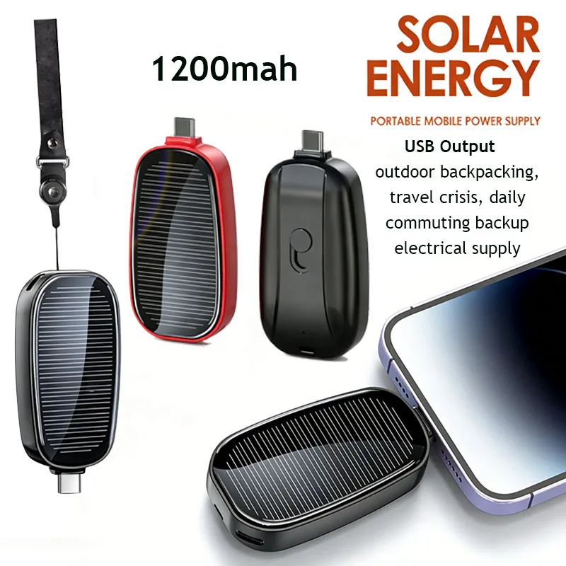 1200mah Portable Solar Charger Mobile Phone Tablets Accessor