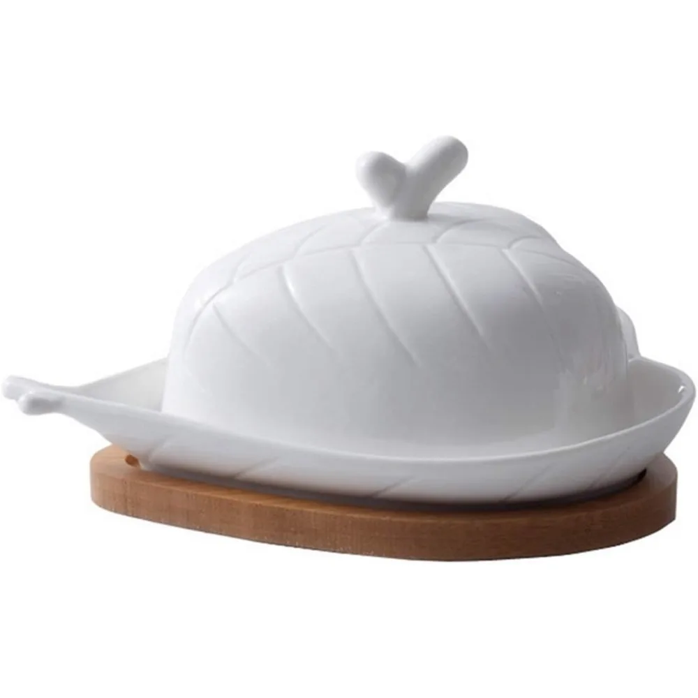 

butter plate creative porcelain plate dessert bowl tray with lid multifunctional sealed box for soft and ch