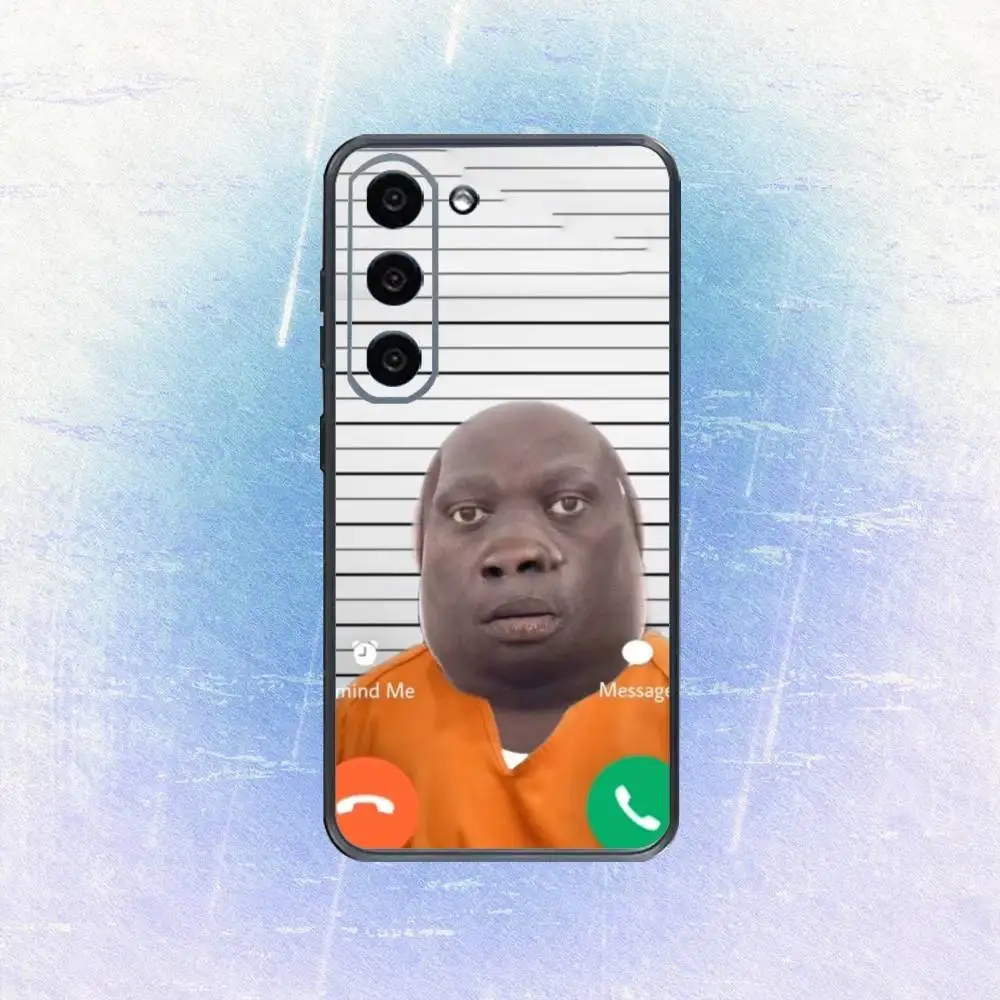 เคสโทรศัพท์ J-John Pork is Calling Answer Call สำหรับ Samsung Galaxy A73,A72,A71,A70,A53,A52,A51 และอื่นๆ  แบบนิ่ม สีดำ