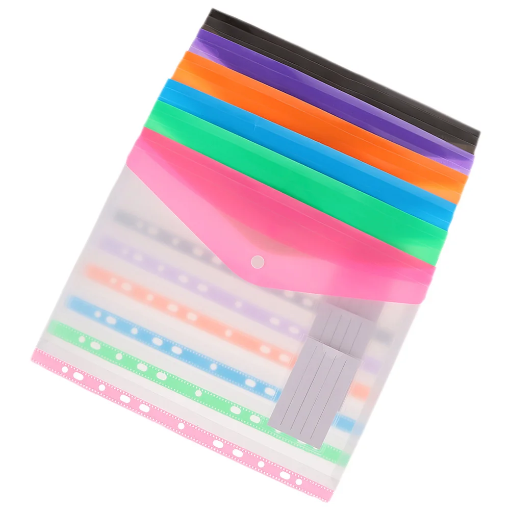 6Pcs Clear Document Folders Practical File Bags for Company Employees Students Teachers File Storage Bags Document Pouches