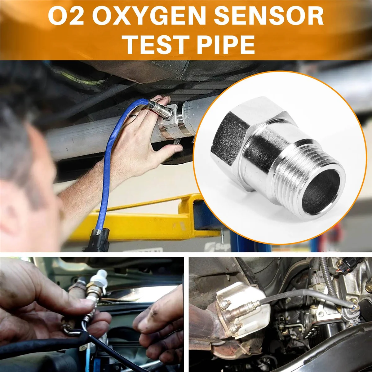 O2 adaptor ekstender perpanjangan kabel tes sensor oksigen spacer X 1.5 (1) Bung