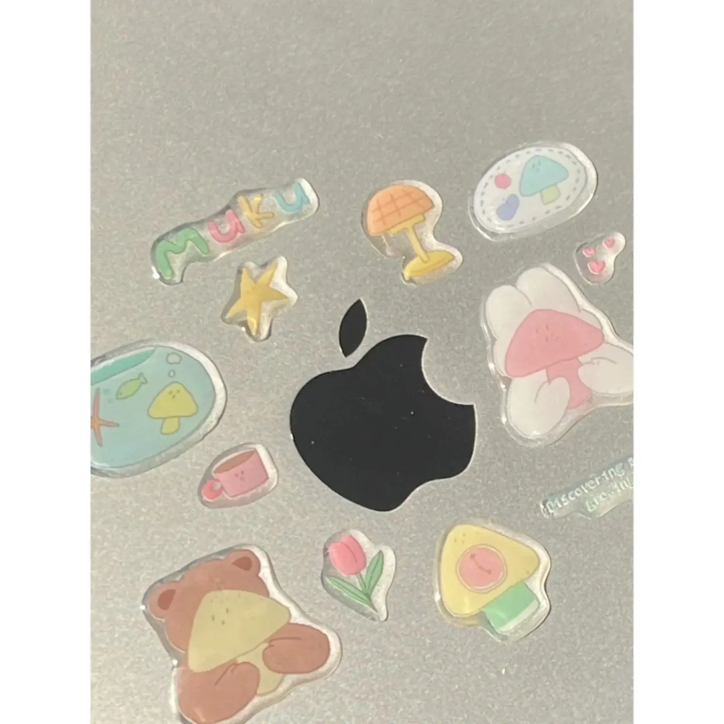 3D Relief Jelly Decals Cute Mushroom Rabbit Bear Waterproof for DIY Journaling Tablet Phone Case Sticker High Aesthetic