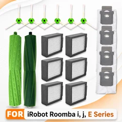 Compatibile con i robot aspirapolvere iRobot Roomba della serie i, E, J per pezzi di ricambio della spazzola principale laterale e del filtro per i modelli i3, i3+, i5, i5+, i7, i7+, E5, J7.