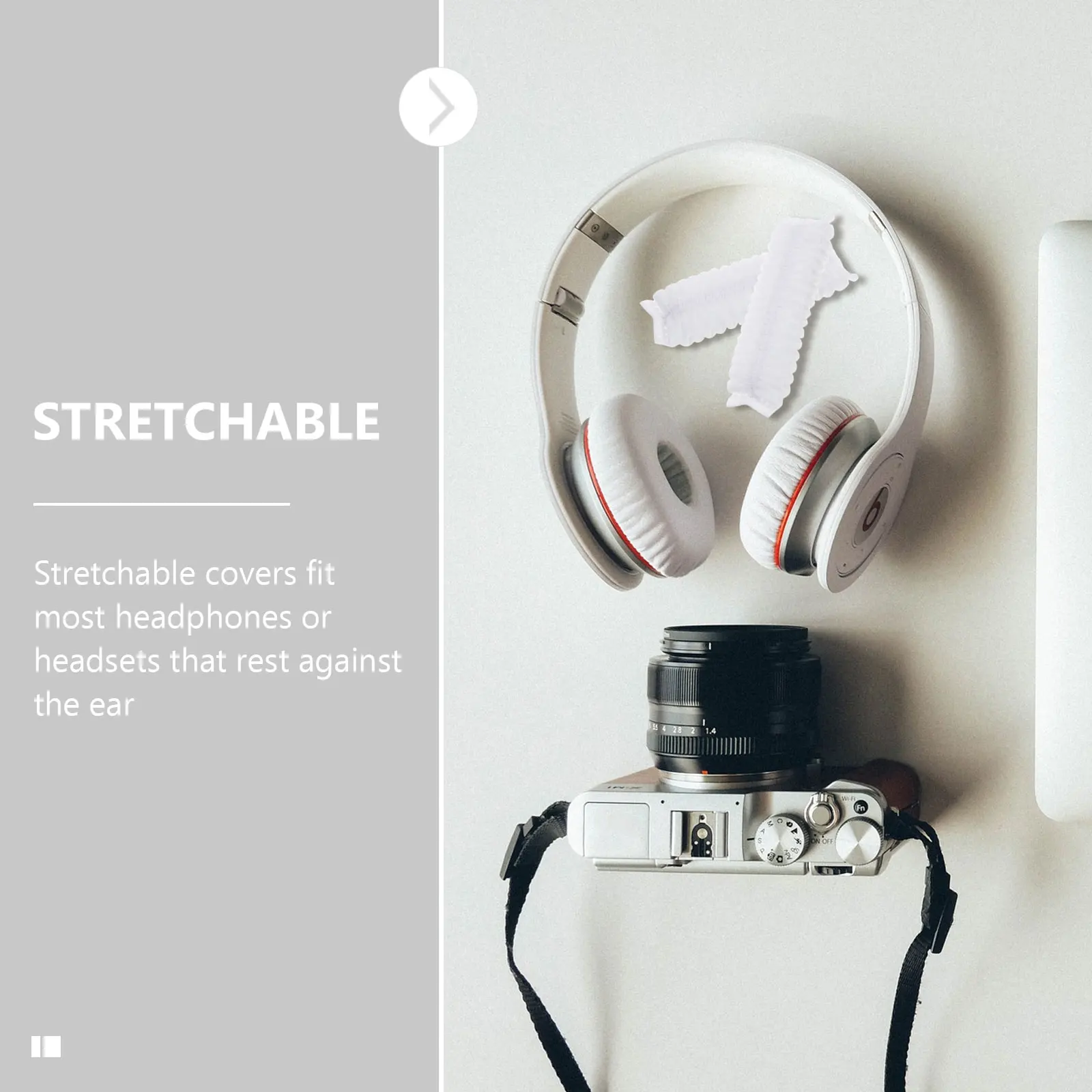 

100Pcs Ear Pads for Headset Disposable Nonwoven Earphone Protectors Lightweight Comfortable Fit for Most on-Ear Headphones