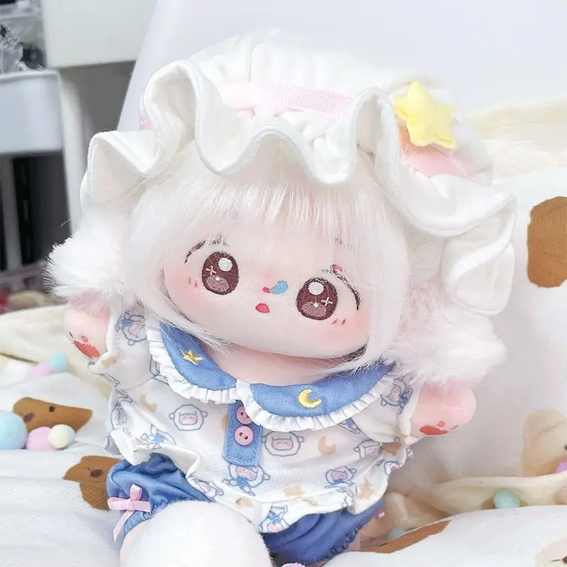 20cm baby clothes cute cotton doll clothes lamb pajamas with hat