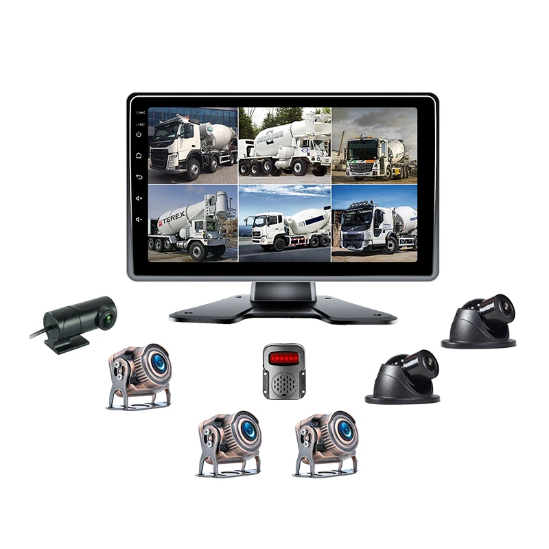 10.1 Inch 6CH Truck Monitor DVR  Video Recorder ADAS BSD AI Camera System for Heavy Duty Trailernew