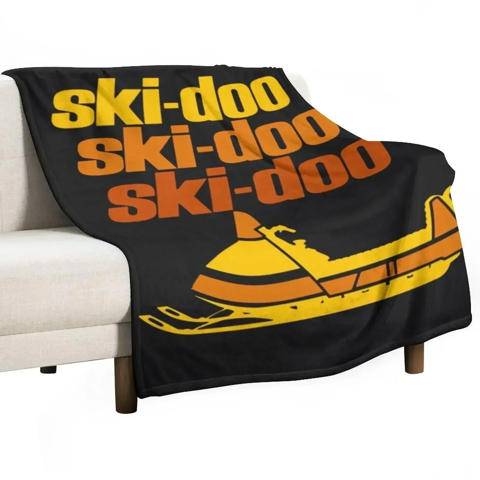 

Ski Doo T-ShirtSki Doo vintage Snowmobiles Throw Blanket Large Beautifuls Luxury Designer Blankets