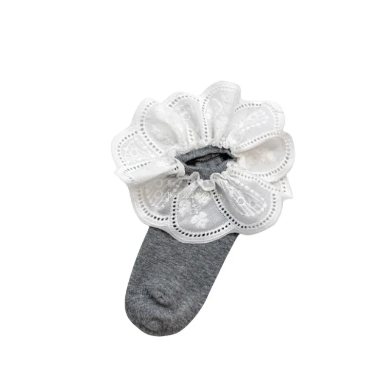 Summer Ballet Style White Embroidered Lace Socks Women's Japanese Sweet Girl Jk Cotton Socks Ins Tide Boneless Socks