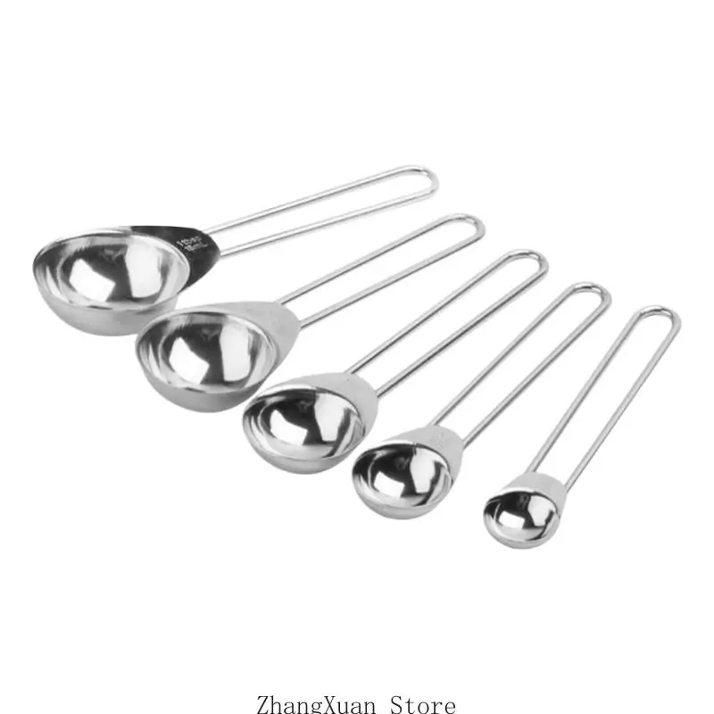 4 Piece Stainless Steel Measuring Spoon/Cup Set With Scale For Baking Cooking Practical Kitchen Tool 3XUF