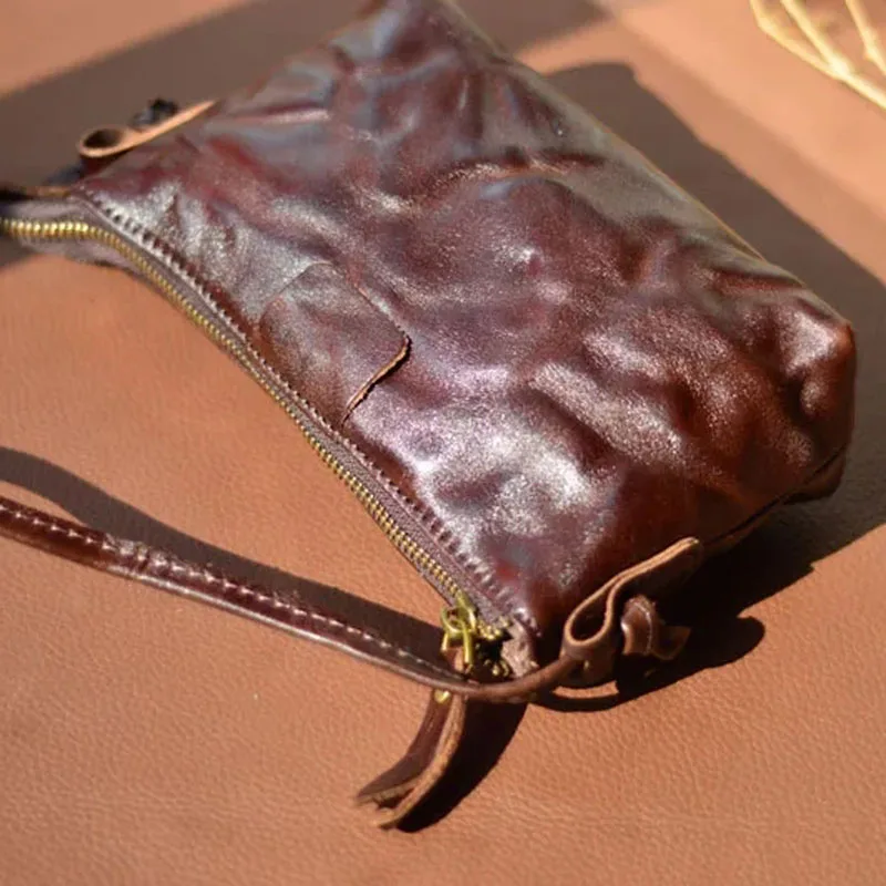 

AETOO New plant tanned leather fold clutch bag female leather large capacity clutch bag female fashion temperament high-end sing