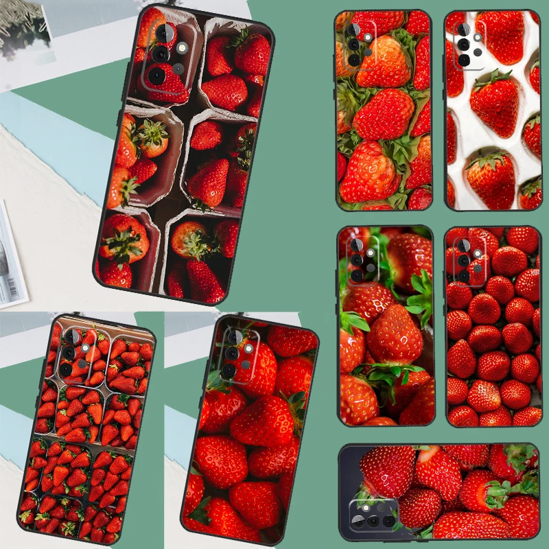 Summer Fruit Strawberry Case For Samsung Galaxy A13 A23 A33 A53 A42 A32 A22 A12 A51 A71 A14 A24 A34 A54 A52 Coque