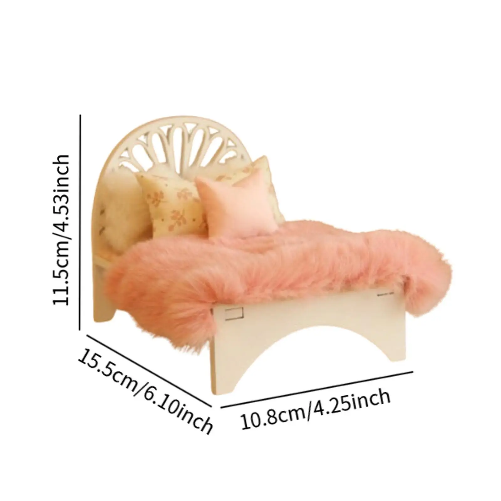 1/12 스케일 인형 집 침대 시뮬레이션 싱글 침대 침실 디오라마 사진 소품용 인형 집 가구 마이크로 조경 액세서리