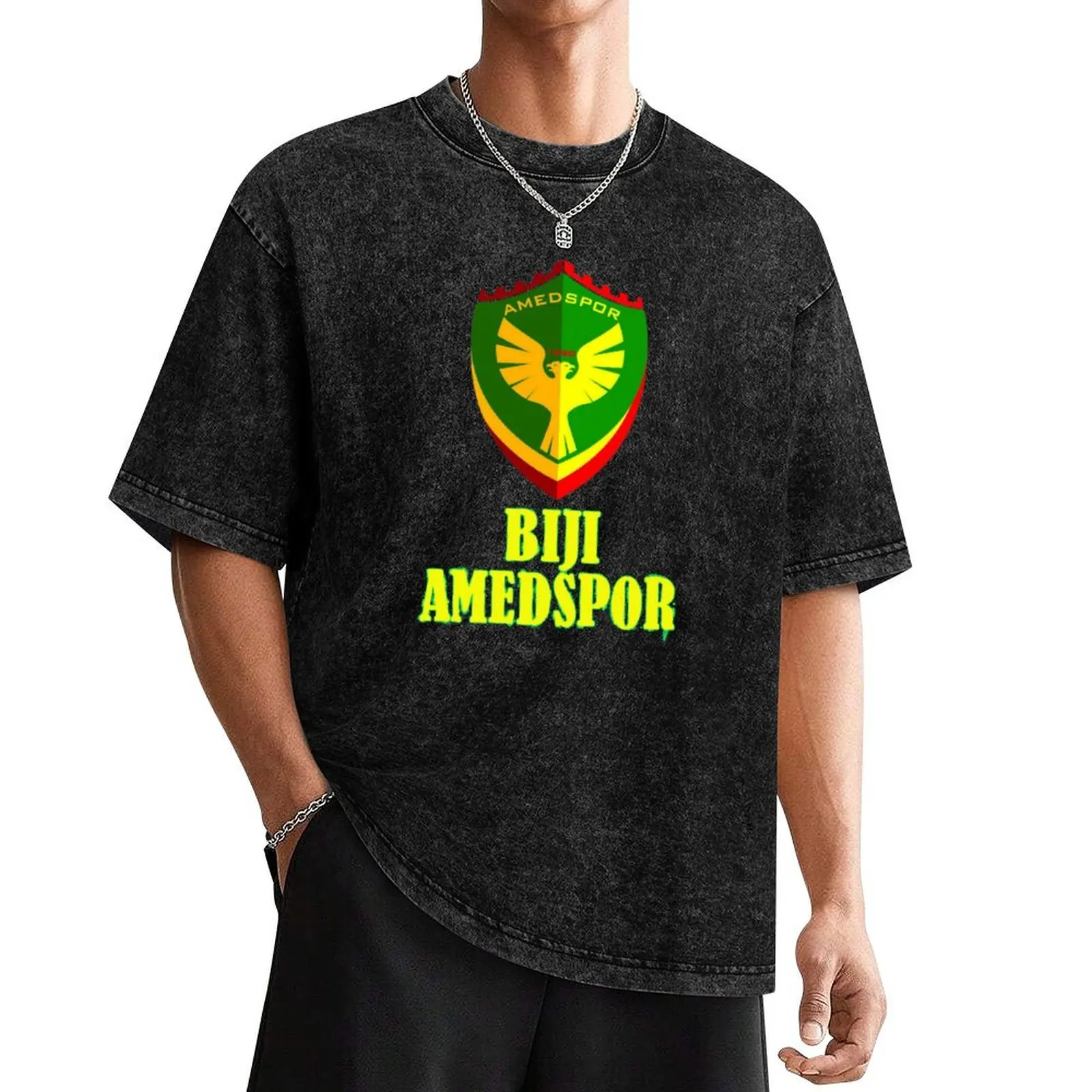 bji amedspor T-Shirt blue archive summer clothes custom t shirt mens cotton t shirts