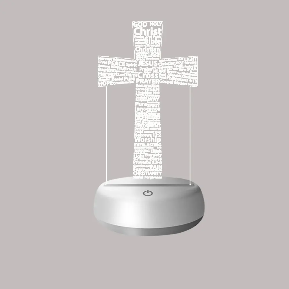 1PC trim panel Christ Cross Family Church Prayer Decoration ChurchLuminous Lighting Souvenir