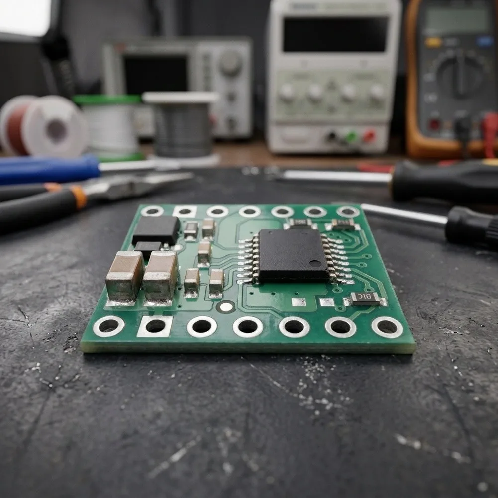 DRV8874-Based DC Motor Driver for Low-Profile Motion Control Applications Requiring Stable Performance Under Variable Loads