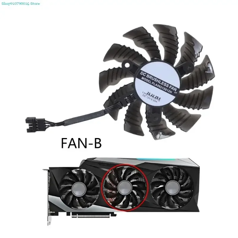 

76HD Graphics Card Cooling Fan 4pin DC12V for 3070TI 3080 3090 GAMING Effective Heat Management in Computer Systems T129215BU