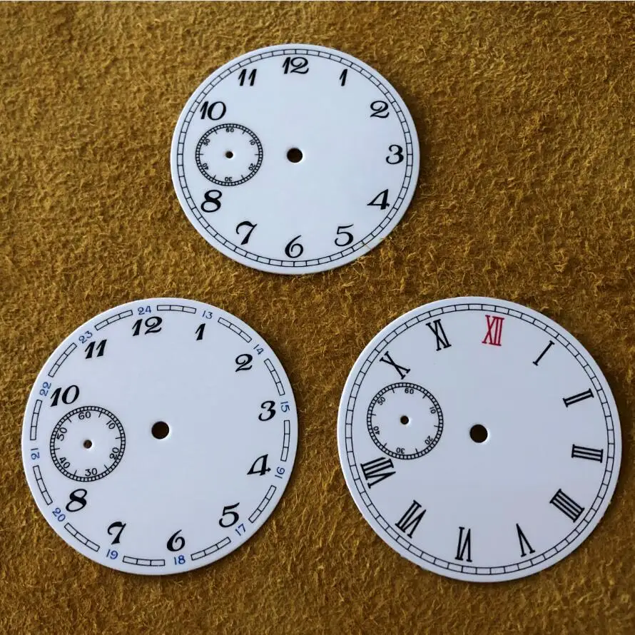 38.9mm 6497 White Enamel Dial Suitable For ETA6497/ST3600 Movement Watch Accessories BP624-23