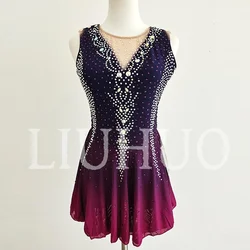 Ice Skating Dress Girls Women Competition Skating Performance Wear Teens Dancewear Salsa Skating Dress Figure Girls ZA278