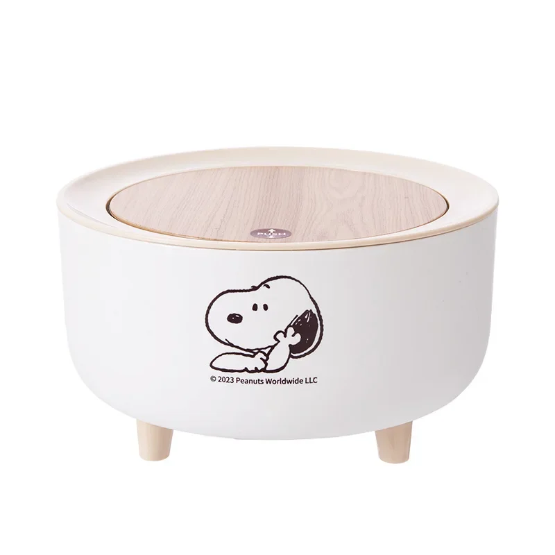 Snoopy mini lixo bin dos desenhos animados desktop cesta de lixo mesa de escritório em casa plástico lata de lixo criativo caixas de lixo diversos barril caixa