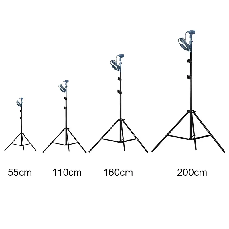 Imagem -02 - Tripé de Metal Ajustável para Plantas Lâmpada de Crescimento Led Crescer Luz Floor Standing Acessórios Base E27 5m 2m Switch Wire